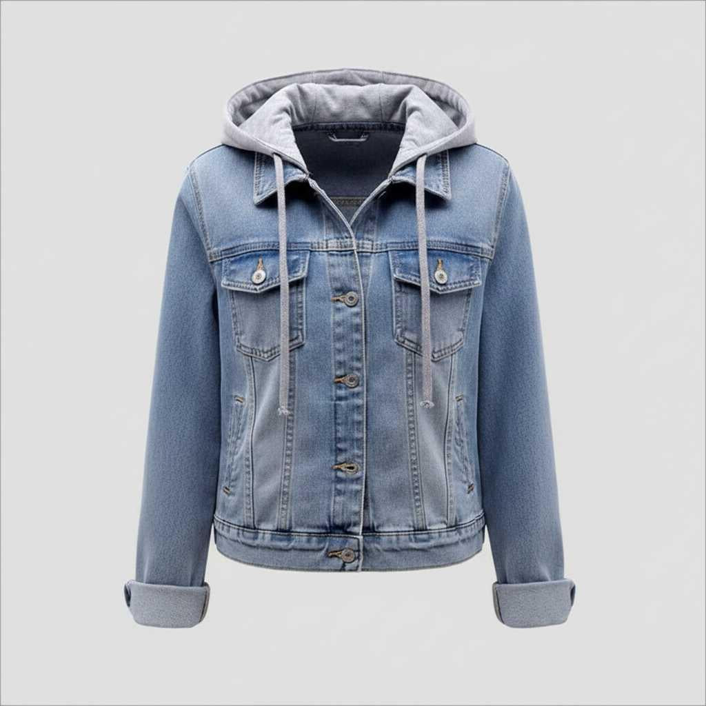Denim Jacket with Removable Hood | Women's Jacket