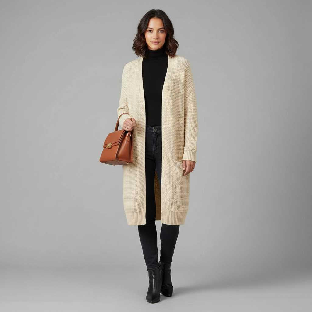 Elegant Women's Cashmere Cardigan | Versatile Layering Piece