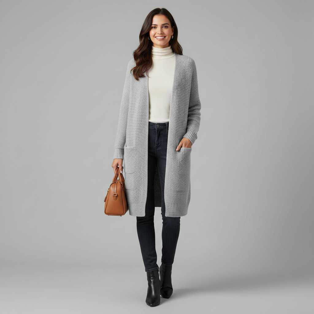 Elegant Women's Cashmere Cardigan | Versatile Layering Piece