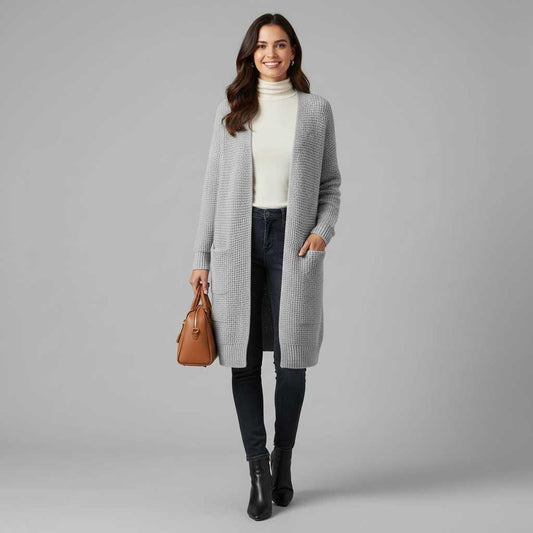 Elegant Women's Cashmere Cardigan | Versatile Layering Piece