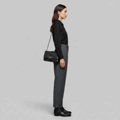 Elegant Black Pants | Women's High Waist Suit Trousers
