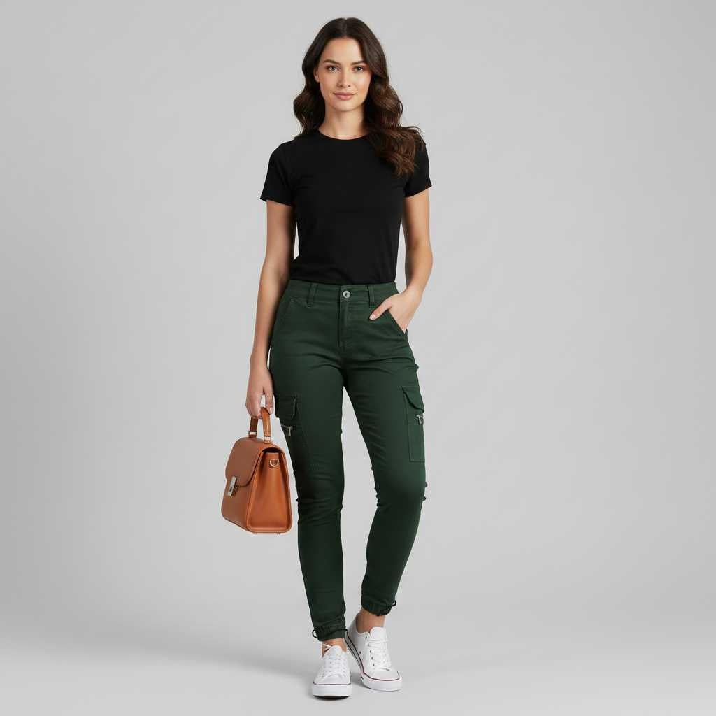 Modern Black Cargo Pants for Women | Stylish Urban Trousers