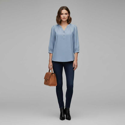 Patchwork Silk Blouse | Women's Summer Top