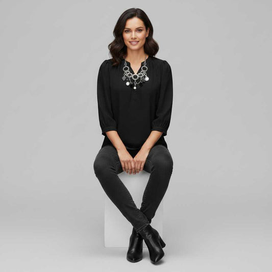 Patchwork Silk Blouse | Women's Summer Top